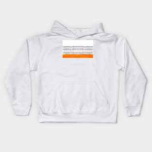 Abstract Pattern Gray White And Orange Kids Hoodie